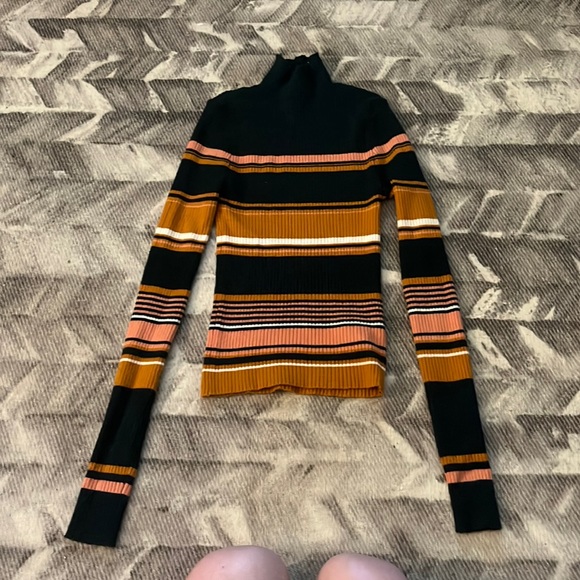 Multicolor stripped Forever 21 turtleneck sweater